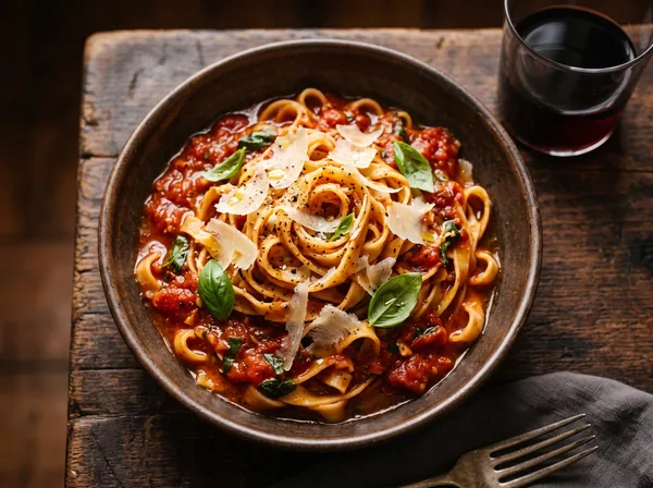 Plat de pâtes italiennes